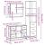 Set mobilier de baie, 3 piese, stejar fumuriu, lemn prelucrat GartenMobel Dekor
