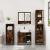 Set mobilier de baie, 3 piese, stejar fumuriu, lemn prelucrat GartenMobel Dekor