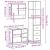 Set mobilier de baie, 3 piese, stejar fumuriu, lemn prelucrat GartenMobel Dekor
