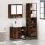 Set mobilier de baie, 3 piese, stejar fumuriu, lemn prelucrat GartenMobel Dekor