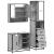 Set mobilier de baie, 3 piese, gri sonoma, lemn prelucrat GartenMobel Dekor