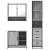 Set mobilier de baie, 3 piese, gri sonoma, lemn prelucrat GartenMobel Dekor