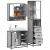 Set mobilier de baie, 3 piese, gri sonoma, lemn prelucrat GartenMobel Dekor