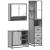 Set mobilier de baie, 3 piese, gri sonoma, lemn prelucrat GartenMobel Dekor