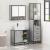 Set mobilier de baie, 3 piese, gri sonoma, lemn prelucrat GartenMobel Dekor