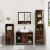 Set de mobilier de baie din 3 piese din lemn de stejar afumat GartenMobel Dekor