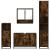 Set de mobilier de baie 4 piese Lemn prelucrat de stejar afumat GartenMobel Dekor