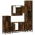 Set de mobilier de baie 4 piese Lemn prelucrat de stejar afumat GartenMobel Dekor