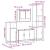 Set de mobilier de baie 4 piese Lemn prelucrat de stejar afumat GartenMobel Dekor