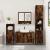 Set de mobilier de baie 4 piese Lemn prelucrat de stejar afumat GartenMobel Dekor