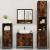 Set de mobilier de baie 4 piese Lemn prelucrat de stejar afumat GartenMobel Dekor