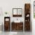 Set de mobilier de baie 4 piese Lemn prelucrat de stejar afumat GartenMobel Dekor