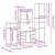 Set de mobilier de baie 4 piese Lemn prelucrat de stejar afumat GartenMobel Dekor