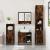 Set de mobilier de baie 4 piese Lemn prelucrat de stejar afumat GartenMobel Dekor