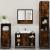 Set de mobilier de baie 4 piese Lemn prelucrat de stejar afumat GartenMobel Dekor