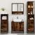 Set de mobilier de baie 4 piese Lemn prelucrat de stejar afumat GartenMobel Dekor