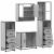 Set de mobilier de baie 4 piese Lemn stratificat gri Sonoma GartenMobel Dekor