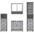 Set de mobilier de baie 4 piese Lemn stratificat gri Sonoma GartenMobel Dekor