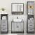 Set de mobilier de baie 4 piese Lemn stratificat gri Sonoma GartenMobel Dekor