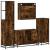 Set de mobilier de baie 4 piese Lemn prelucrat de stejar afumat GartenMobel Dekor