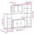 Set de mobilier de baie 4 piese Lemn prelucrat de stejar afumat GartenMobel Dekor
