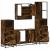 Set de mobilier de baie 4 piese Lemn prelucrat de stejar afumat GartenMobel Dekor