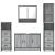Set de mobilier de baie 4 piese Lemn stratificat gri Sonoma GartenMobel Dekor