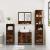 Set de mobilier de baie 4 piese Lemn prelucrat de stejar afumat GartenMobel Dekor