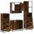 Set de mobilier de baie 4 piese Lemn prelucrat de stejar afumat GartenMobel Dekor