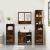 Set de mobilier de baie 4 piese Lemn prelucrat de stejar afumat GartenMobel Dekor