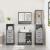 Set de mobilier de baie 4 piese Lemn stratificat gri Sonoma GartenMobel Dekor