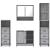Set de mobilier de baie 4 piese Lemn stratificat gri Sonoma GartenMobel Dekor