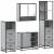 Set de mobilier de baie 4 piese Lemn stratificat gri Sonoma GartenMobel Dekor