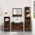 Set de mobilier de baie 4 piese Lemn prelucrat de stejar afumat GartenMobel Dekor