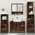 Set de mobilier de baie 4 piese Lemn prelucrat de stejar afumat GartenMobel Dekor