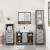 Set de mobilier de baie 4 piese Lemn stratificat gri Sonoma GartenMobel Dekor