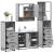 Set de mobilier de baie 4 piese Lemn stratificat gri Sonoma GartenMobel Dekor