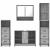 Set de mobilier de baie 4 piese Lemn stratificat gri Sonoma GartenMobel Dekor