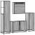 Set de mobilier de baie 4 piese Lemn stratificat gri Sonoma GartenMobel Dekor