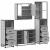 Set de mobilier de baie 4 piese Lemn stratificat gri Sonoma GartenMobel Dekor