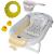Cadita pliabila bej KidsCare, termometru, perna reductor, jucarii, protectie cap, cana pliabila for Your BabyKids