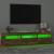 Comodă TV cu lumini LED, stejar fumuriu, 180x35x40 cm GartenMobel Dekor