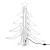 Figurină brad de Crăciun pliabil LED 2 buc alb cald 87x87x93 cm GartenMobel Dekor