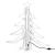 Figurină brad de Crăciun pliabil LED 3 buc alb cald 87x87x93 cm GartenMobel Dekor