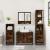 Set de mobilier de baie 4 piese Lemn prelucrat de stejar afumat GartenMobel Dekor