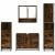 Set de mobilier de baie 4 piese Lemn prelucrat de stejar afumat GartenMobel Dekor