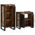Set de mobilier pentru baie cu ușă 2 pcs Lemn recuperat solid GartenMobel Dekor