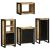 Set de mobilier pentru baie 4 pcs Maro Lemn de mango solid GartenMobel Dekor