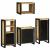 Set de mobilier pentru baie 4 pcs Maro Lemn de mango solid GartenMobel Dekor