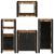 Set de mobilier pentru baie cu ușă 4 pcs Lemn recuperat solid GartenMobel Dekor